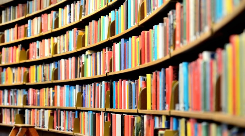 Round bookshelf in public library