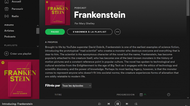 Spotify_Frankenstein_Lettres numériques